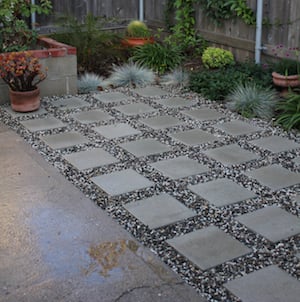 patio makeover decor idea with paver floors