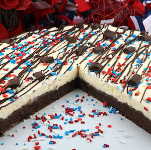 Patriotic Cookie Dessert Pizza