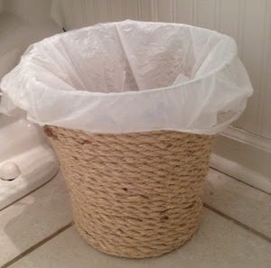 Dollar Store Rope Trash Can 