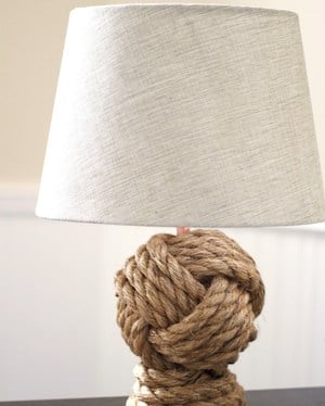 Pottery Barn Knockoff Rope Knot Lamp