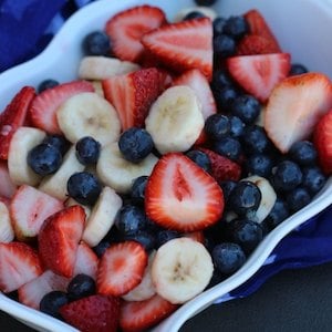 Red, White, and Blue Fruit Salad