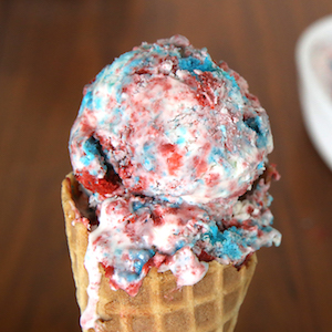 Red, White & Blue No-Churn Ice Cream