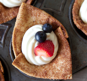 Red White & Blue Tortillas Cups 4th of july appetizer