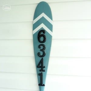Vintage Paddle Address Sign coastal decorating idea