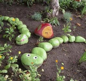 Caterpillar Garden Rocks