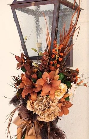 Fall Floral Lamp