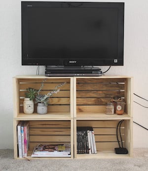 DIY Crate TV Stand 