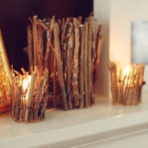 Stick Candle rustic christmas decorations