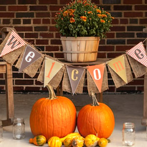 Welcome Fall Porch Table