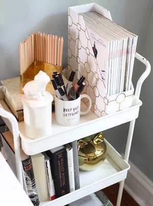 Rolling Utility Cart Apartment Decorating Idea