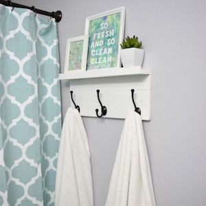 DIY Towel Rack with Shelf