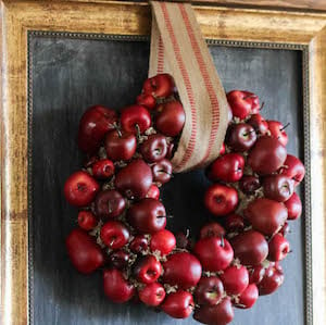 fall Apple Wreath for porch