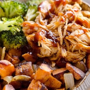 BBQ Chicken and Roasted Sweet Potato Meal Prep Recipe