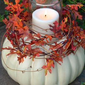 Craft Pumpkin Candle Holder