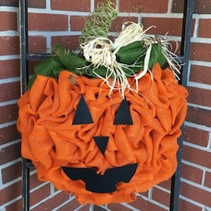 Orange Pumpkin Wreath