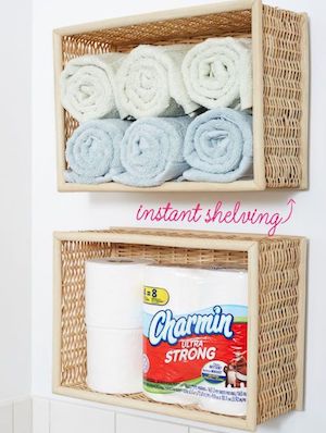 apartment Basket Shelving for the bathroom