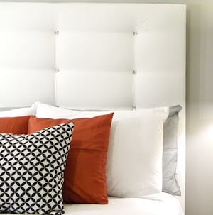 $20 Plush Headboard DIY apartment decorating idea