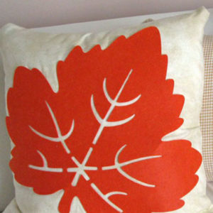 Dollar Store Leaf Pillow Cover Decor
