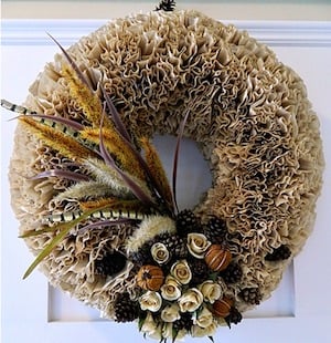 Coffee Filter Fall Wreath