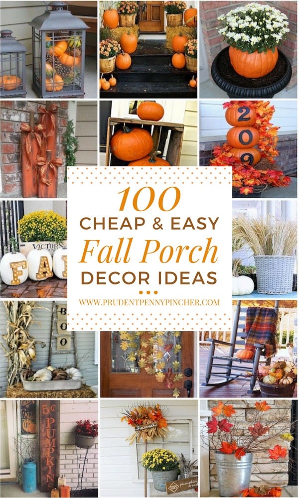 100 Cheap and Easy Fall Porch Decor Ideas - Prudent Penny Pincher