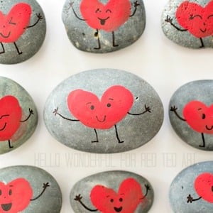 heart Valentine's Day stones