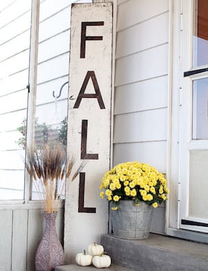 Distressed Fall Porch Sign 
