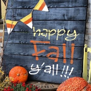 happy fall y'all pallet sign