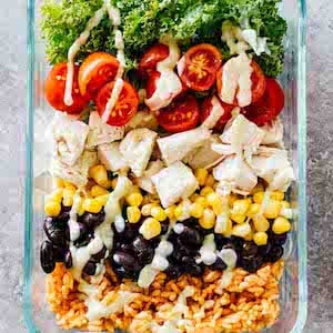 Southwest Chicken Burrito Bowls