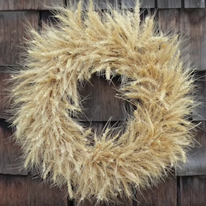 DIY $5 Fall Wheat Wreath