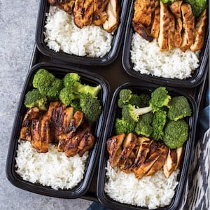 20 Minute Easy Chicken, Rice and Broccoli Lunch 