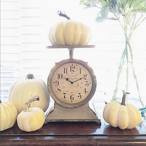 Vintage Scale with Pumpkins