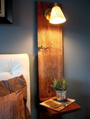 Pallet Nightstand with Light