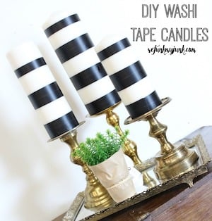 DIY Washi Tape Candle