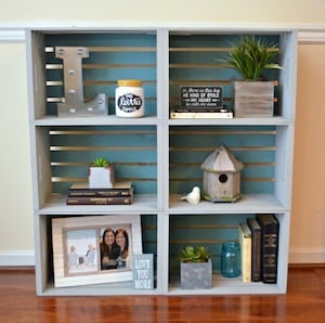 DIY Crate Bookcase