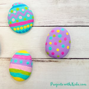 Painted Easter Egg Rocks