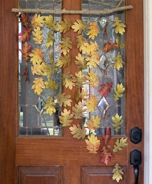 Natural Leaf and Branch Door Hanger