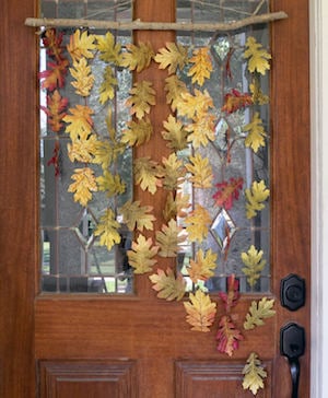 Natural Leaf and Branch Fall Door Hanger decor idea