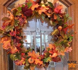 dollar store fall wreath
