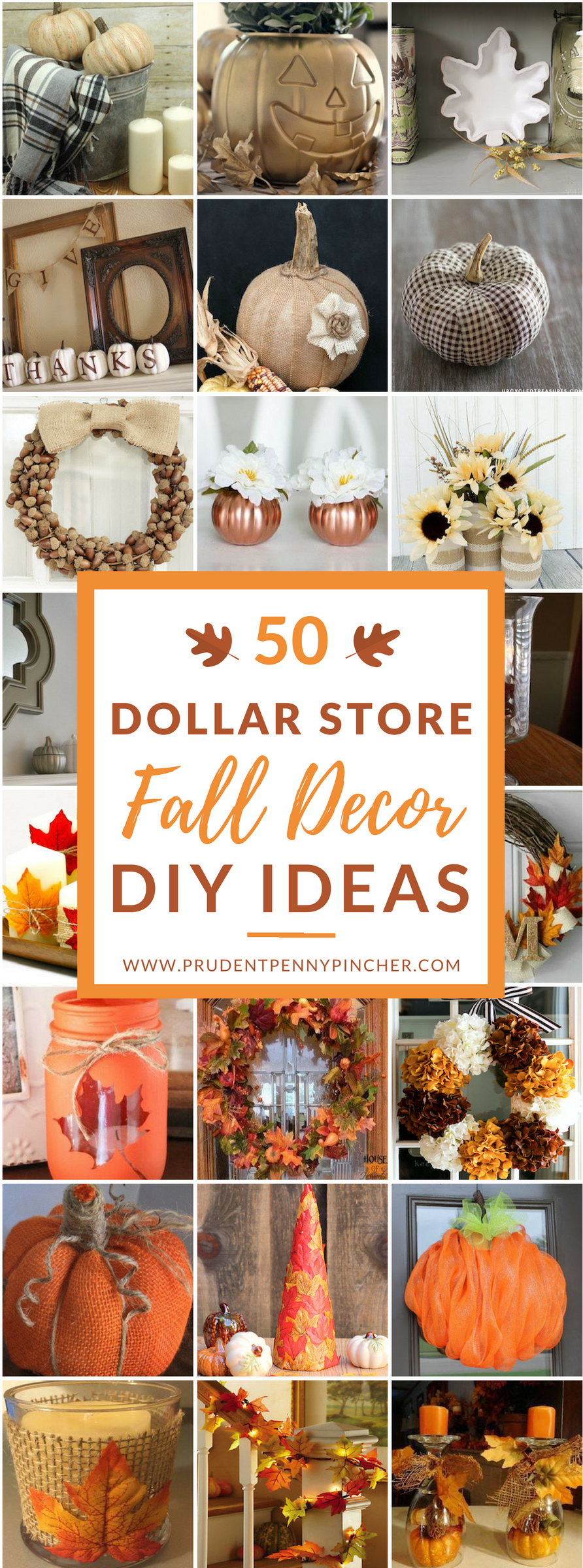 50 Dollar Store Fall Decor DIY Ideas Prudent Penny Pincher