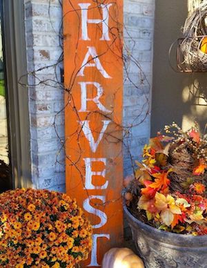 harvest sign outdoor decoration