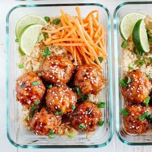 Honey Sriracha Glazed Meatballs