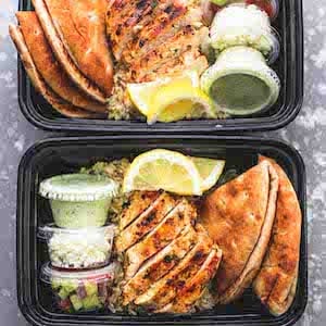 Meal Prep Greek Chicken Gyro Bowls