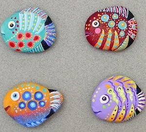 Colorful Fish Rock Magnets