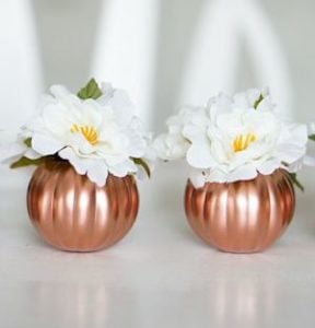 copper pumpkin centerpiece