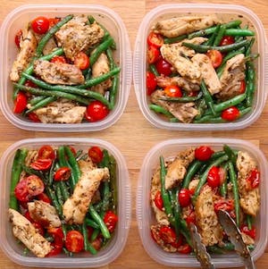 Pesto Chicken & Veggies Meal Prep Idea