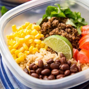 easy meal prep Salsa Verde Taco Bowls