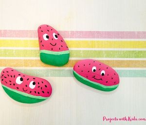 Painted Watermelon Rocks