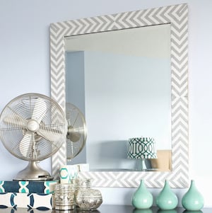  Knock Off West Elm’s Herringbone Mirror apartment decorating idea