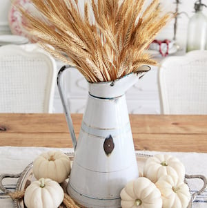 Farmhouse Fall Pitcher with wheat