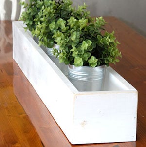 DIY Planter Box Centerpiece apartment decorating idea